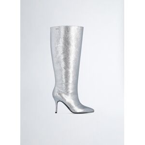LIUJO Bottes Hautes Avec Imprimé Effet Croco, Argent, 40 - Publicité LIUJO Bottes Hautes Avec Imprimé Effet Croco, Argent, 40 - Publicité