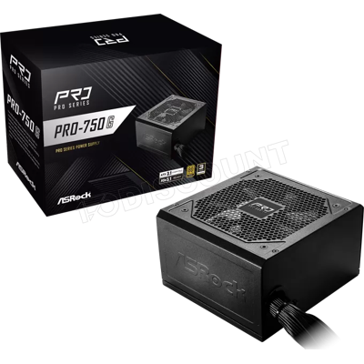 Alimentation ATX ASRock Pro-G - 750W (Noir) - Publicité Alimentation ATX ASRock Pro-G - 750W (Noir) - Publicité