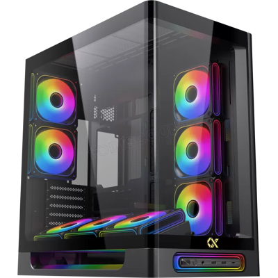 Boitier Grand-Tour E-ATX Xigmatek Heaven Air RGB avec panneaux vitrés (Noir) - Publicité Boitier Grand-Tour E-ATX Xigmatek Heaven Air RGB avec panneaux vitrés (Noir) - Publicité