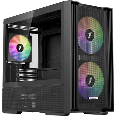 Boitier Mini Tour Micro ATX 1stPlayer AU6 ARGB avec panneaux vitrés (Noir) - Publicité Boitier Mini Tour Micro ATX 1stPlayer AU6 ARGB avec panneaux vitrés (Noir) - Publicité