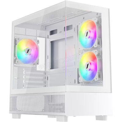 Boitier Mini Tour Micro ATX 1stPlayer Mi5 RGB avec panneaux vitrés (Blanc) - Publicité Boitier Mini Tour Micro ATX 1stPlayer Mi5 RGB avec panneaux vitrés (Blanc) - Publicité
