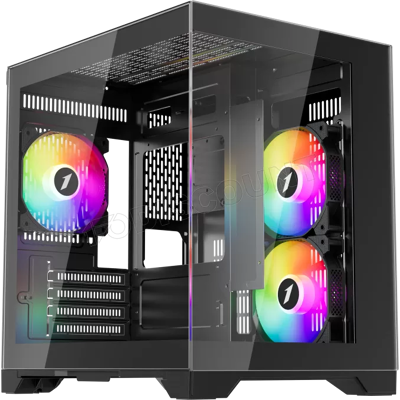 Boitier Mini Tour Micro ATX 1stPlayer MV5 RGB avec panneaux vitrés (Noir) - Publicité Boitier Mini Tour Micro ATX 1stPlayer MV5 RGB avec panneaux vitrés (Noir) - Publicité