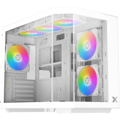 Boitier Mini Tour Micro ATX Xigmatek Cubi M RGB avec panneaux vitrés (Blanc) - Publicité Boitier Mini Tour Micro ATX Xigmatek Cubi M RGB avec panneaux vitrés (Blanc) - Publicité