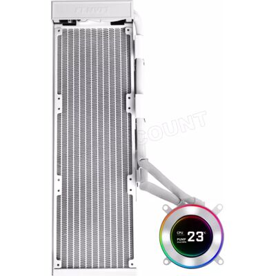 Lian-Li Kit Watercooling Pompe + Radiateur Lian Li HydroShift II LCD-C - 360mm (Blanc) (Sans ventilateur) - Publicité Lian-Li Kit Watercooling Pompe + Radiateur Lian Li HydroShift II LCD-C - 360mm (Blanc) (Sans ventilateur) - Publicité