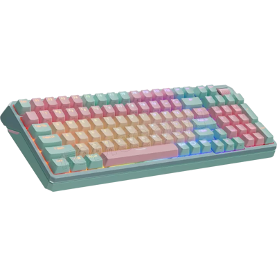 Clavier sans fil Bluetooth mécanique (Kailh Box V2 Red) Cooler Master MK770 RGB (Vert/Rose/Orange) - Publicité Clavier sans fil Bluetooth mécanique (Kailh Box V2 Red) Cooler Master MK770 RGB (Vert/Rose/Orange) - Publicité