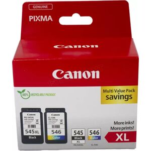 Pack 2 cartouches d'encre Canon Pixma PG-545XL/CL-546 (Noir + Couleurs)