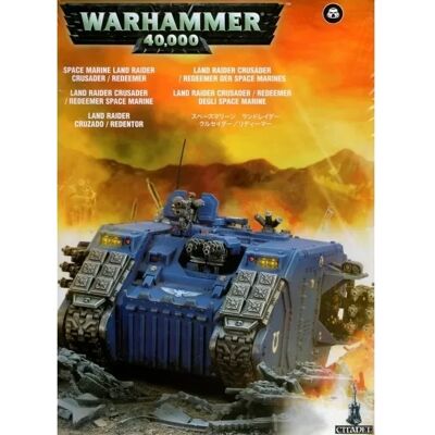 Games Workshop Warhammer 40k - Space Marine Land Raider Crusader / Redeemer - Publicité Games Workshop Warhammer 40k - Space Marine Land Raider Crusader / Redeemer - Publicité