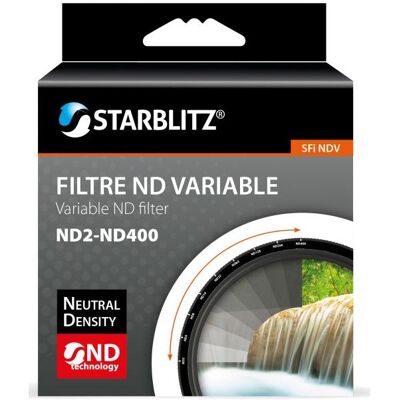 Filtre ND variable Starblitz - 67mm pour poses longues - Publicité Filtre ND variable Starblitz - 67mm pour poses longues - Publicité