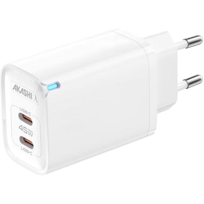 Chargeur secteur AKASHI ALTACPD45WH - Publicité Chargeur secteur AKASHI ALTACPD45WH - Publicité