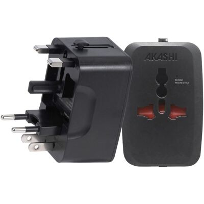 Akashi ALTWP100 Adaptateur de Voyage - Universel, Noir - Adaptateur de Voyage - Publicité Akashi ALTWP100 Adaptateur de Voyage - Universel, Noir - Adaptateur de Voyage - Publicité
