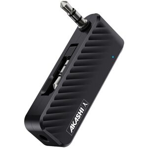 Récepteur Transmetteur Bluetooth Akashi - 14h Batterie - Noir - Publicité Récepteur Transmetteur Bluetooth Akashi - 14h Batterie - Noir - Publicité