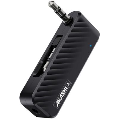 Récepteur Transmetteur Bluetooth Akashi - 14h Batterie - Noir - Publicité Récepteur Transmetteur Bluetooth Akashi - 14h Batterie - Noir - Publicité