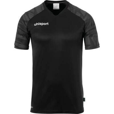 UHLSPORT T-shirt de Homme Goal Polyester Noir - Publicité UHLSPORT T-shirt de Homme Goal Polyester Noir - Publicité