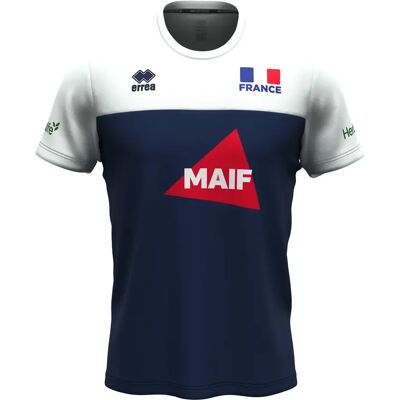 Errea - France Brandon AIF 2024/25 - Bleu - Sports shirt - Publicité Errea - France Brandon AIF 2024/25 - Bleu - Sports shirt - Publicité