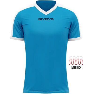T-Shirt Givova Revolution Polyester Bleu-White - Vêtements de Sport - Publicité T-Shirt Givova Revolution Polyester Bleu-White - Vêtements de Sport - Publicité