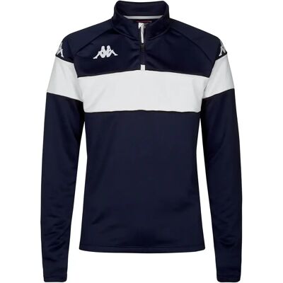 Kappa Dovare Pull en molleton bleu marine-blanc - Fleece Jumper - Publicité Kappa Dovare Pull en molleton bleu marine-blanc - Fleece Jumper - Publicité