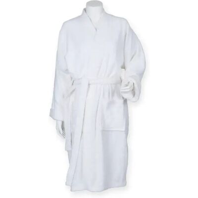 Towel City TC21 Kimono Peignoir Blanc - Peignoir - Publicité Towel City TC21 Kimono Peignoir Blanc - Peignoir - Publicité