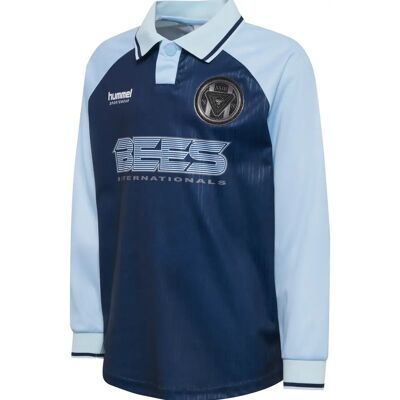 Maillot rayé manches longues enfant Hummel Bleu 11/12 ans - Publicité Maillot rayé manches longues enfant Hummel Bleu 11/12 ans - Publicité