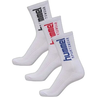 Chaussettes Hummel Chevron High Retro (x3) Blanc 35/38 - Publicité Chaussettes Hummel Chevron High Retro (x3) Blanc 35/38 - Publicité