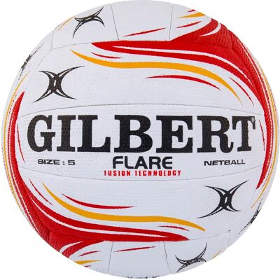 Ballon de netball Gilbert Flare Blanc Taille 5 - Publicité Ballon de netball Gilbert Flare Blanc Taille 5 - Publicité
