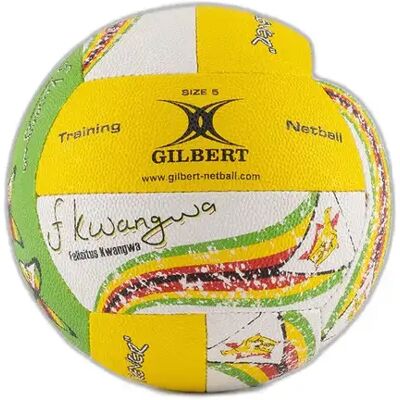 Ballon netball Gilbert Signature Jaune Taille 5 - Publicité Ballon netball Gilbert Signature Jaune Taille 5 - Publicité