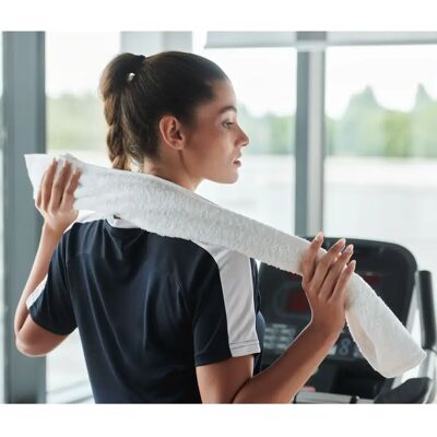Serviette de sport avec poche Towel City Luxury Blanc 30x100 cm - Publicité Serviette de sport avec poche Towel City Luxury Blanc 30x100 cm - Publicité