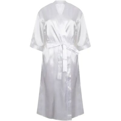 Peignoir en satin femme Towel City Blanc M/L - Publicité Peignoir en satin femme Towel City Blanc M/L - Publicité