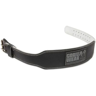 Ceinture de levage en cuir rembourré Gorilla Wear 4" Gris S/M - Publicité Ceinture de levage en cuir rembourré Gorilla Wear 4" Gris S/M - Publicité