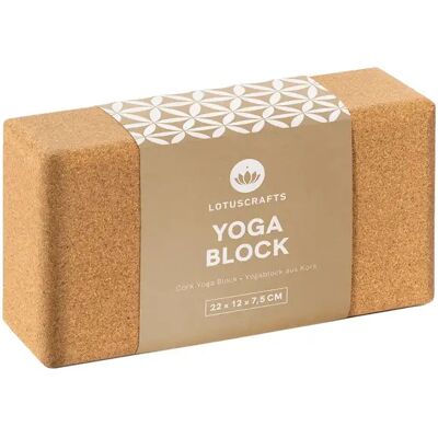 Brique Yoga en liège Lotuscrafts Beige 12x22x7,5 cm - Publicité Brique Yoga en liège Lotuscrafts Beige 12x22x7,5 cm - Publicité