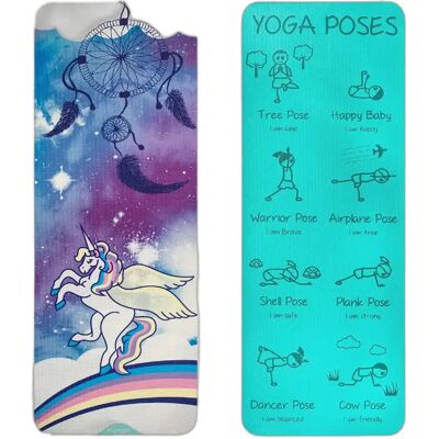 Tapis de yoga enfant Myga Magisches Einhorn Multicolore 150x55 cm - Publicité Tapis de yoga enfant Myga Magisches Einhorn Multicolore 150x55 cm - Publicité