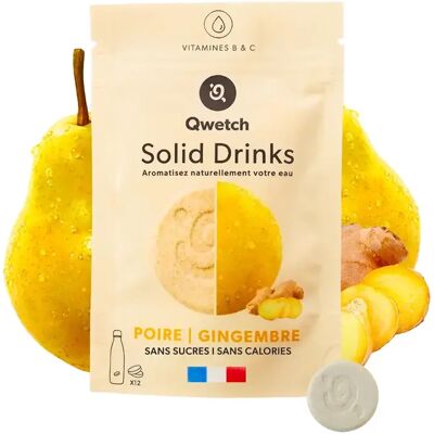 Pastille d'hydratation poire & gingembre Qwetch (x12) Jaune TU - Publicité Pastille d'hydratation poire & gingembre Qwetch (x12) Jaune TU - Publicité