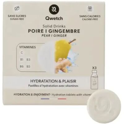 Pastille d'hydratation poire & gingembre Qwetch (x3) Jaune TU - Publicité Pastille d'hydratation poire & gingembre Qwetch (x3) Jaune TU - Publicité