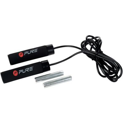 Corde à Sauter Pondérée Pure2Improve - Noire - 285cm - Équipement de Fitness - Publicité Corde à Sauter Pondérée Pure2Improve - Noire - 285cm - Équipement de Fitness - Publicité