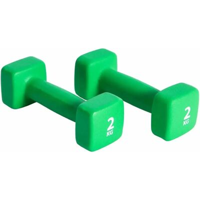 Ensemble d'Haltères en Néoprène Vert 2kg - Équipement de musculation - Publicité Ensemble d'Haltères en Néoprène Vert 2kg - Équipement de musculation - Publicité