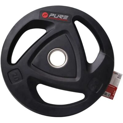 Pure 2 Improve Plaque de Poids de 20KG Revêtue de Caoutchouc - Disque pour Haltères et Gym - Publicité Pure 2 Improve Plaque de Poids de 20KG Revêtue de Caoutchouc - Disque pour Haltères et Gym - Publicité