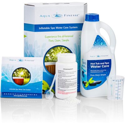 Kit de traitement AquaFinesse pour spa gonflable - Facile et écologique - Publicité Kit de traitement AquaFinesse pour spa gonflable - Facile et écologique - Publicité