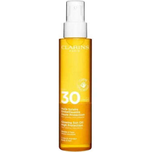 Clarins Glowing Sun Oil High Protection Body And Hair 150ml Image