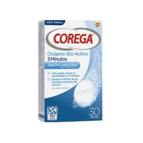 Corega Oxygène Actif 3 Minutes 30 Comprimés Image