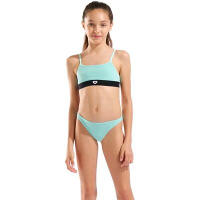 Maillot de bain 2 pièces bande élastique fille Arena Bleu 6/7 ans Female - Publicité Maillot de bain 2 pièces bande élastique fille Arena Bleu 6/7 ans Female - Publicité
