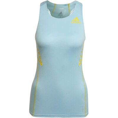 Débardeur Adidas Adizero Primeblue - Femmes, Bleu, Taille L - Publicité Débardeur Adidas Adizero Primeblue - Femmes, Bleu, Taille L - Publicité