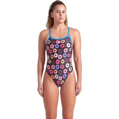Maillot de bain 1 pièce femme Arena Donuts Challenge Noir 34 Female - Publicité Maillot de bain 1 pièce femme Arena Donuts Challenge Noir 34 Female - Publicité