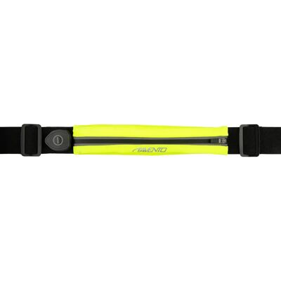 Ceinture avec poche et bande Led rechargeable Avento Jaune TU Unisex - Publicité Ceinture avec poche et bande Led rechargeable Avento Jaune TU Unisex - Publicité
