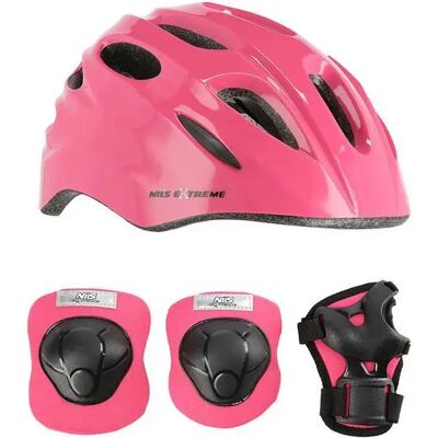 NILS Extreme MTW01 + H210 Ensemble Casque Rose Taille S - Publicité NILS Extreme MTW01 + H210 Ensemble Casque Rose Taille S - Publicité