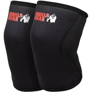 Manches de genou noires 7 mm Gorilla Wear - Support pour genoux - Publicité Manches de genou noires 7 mm Gorilla Wear - Support pour genoux - Publicité