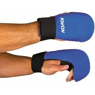 Gants de Karaté sans boucles aux pouces Kwon Bleu M - Publicité Gants de Karaté sans boucles aux pouces Kwon Bleu M - Publicité