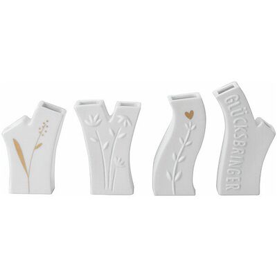 Raeder Vases Mini Fleurs 4 pièces Porte-bonheur blanc - Publicité Raeder Vases Mini Fleurs 4 pièces Porte-bonheur blanc - Publicité