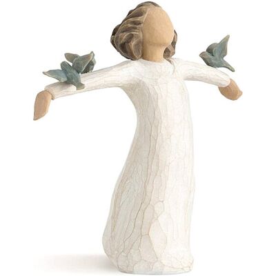 Figurine Bonheur de Willow Tree - Ornement en Résine Peinte à la Main avec Oiseaux - Publicité Figurine Bonheur de Willow Tree - Ornement en Résine Peinte à la Main avec Oiseaux - Publicité