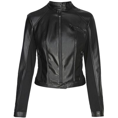 Guess Veste aspect cuir noir L - Publicité Guess Veste aspect cuir noir L - Publicité