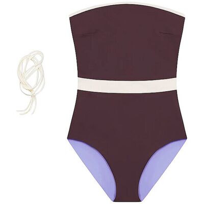 Mymarini Maillot de bain bandeau marron M - Publicité Mymarini Maillot de bain bandeau marron M - Publicité