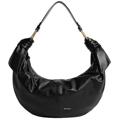 Coccinelle Nom du produit : Sac en cuir - Sac Hobo FUROSHIKI noir - Publicité Coccinelle Nom du produit : Sac en cuir - Sac Hobo FUROSHIKI noir - Publicité